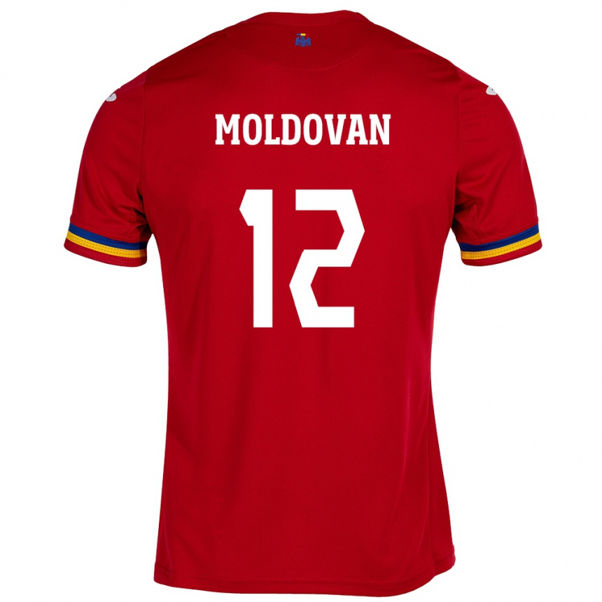 Niño Fútbol Camiseta Rumania Horaţiu Moldovan #12 Rojo 2ª Equipación 24-26 Argentina