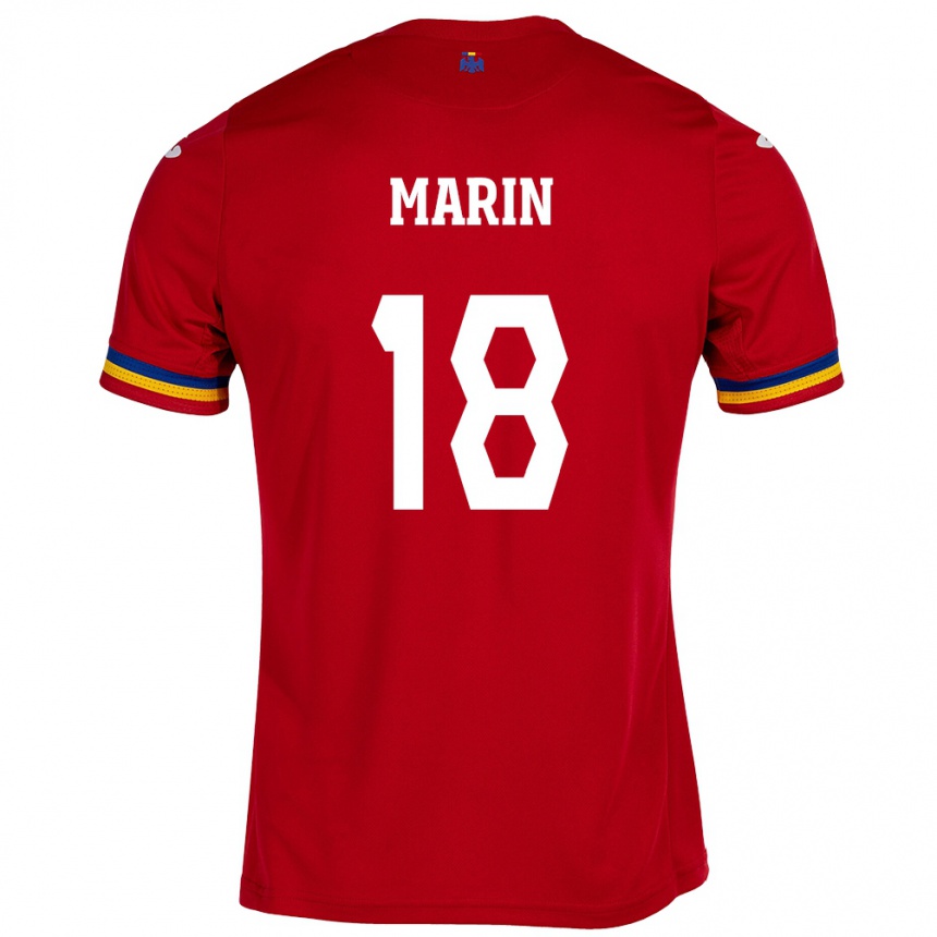 Niño Fútbol Camiseta Rumania Răzvan Marin #18 Rojo 2ª Equipación 24-26 Argentina