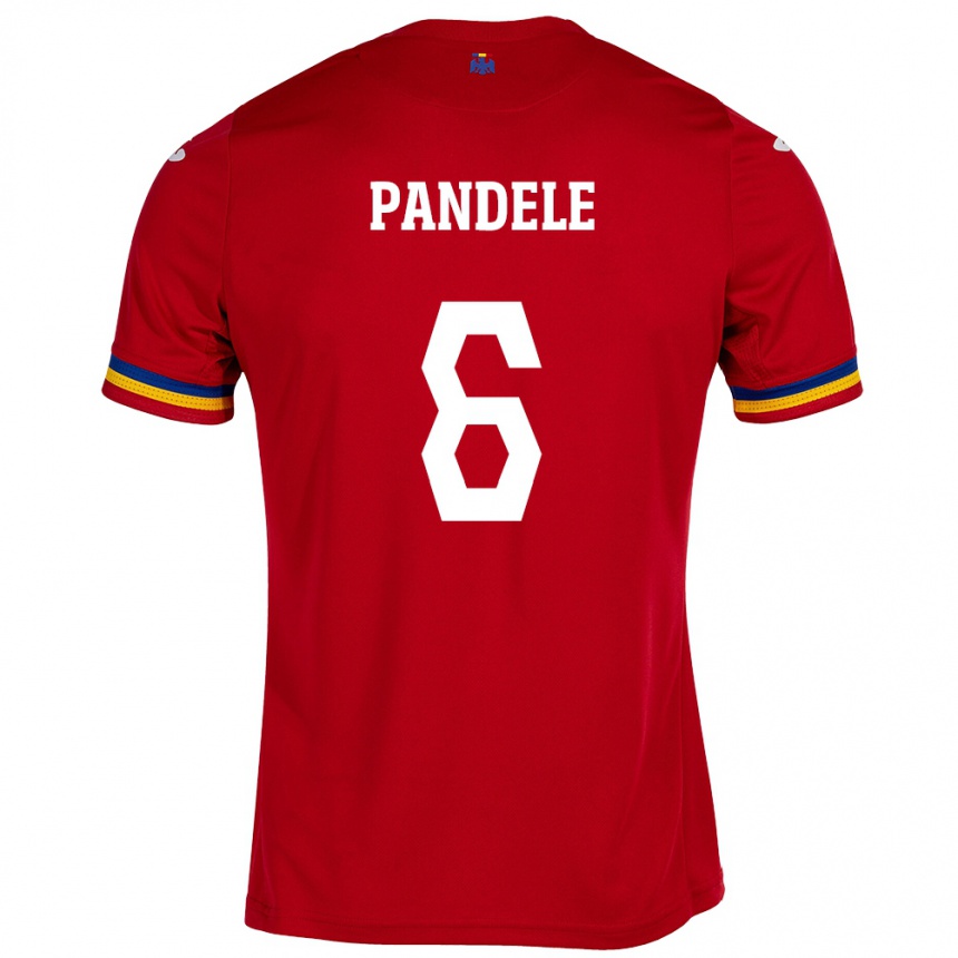 Niño Fútbol Camiseta Rumania Andrei Pandele #6 Rojo 2ª Equipación 24-26 Argentina