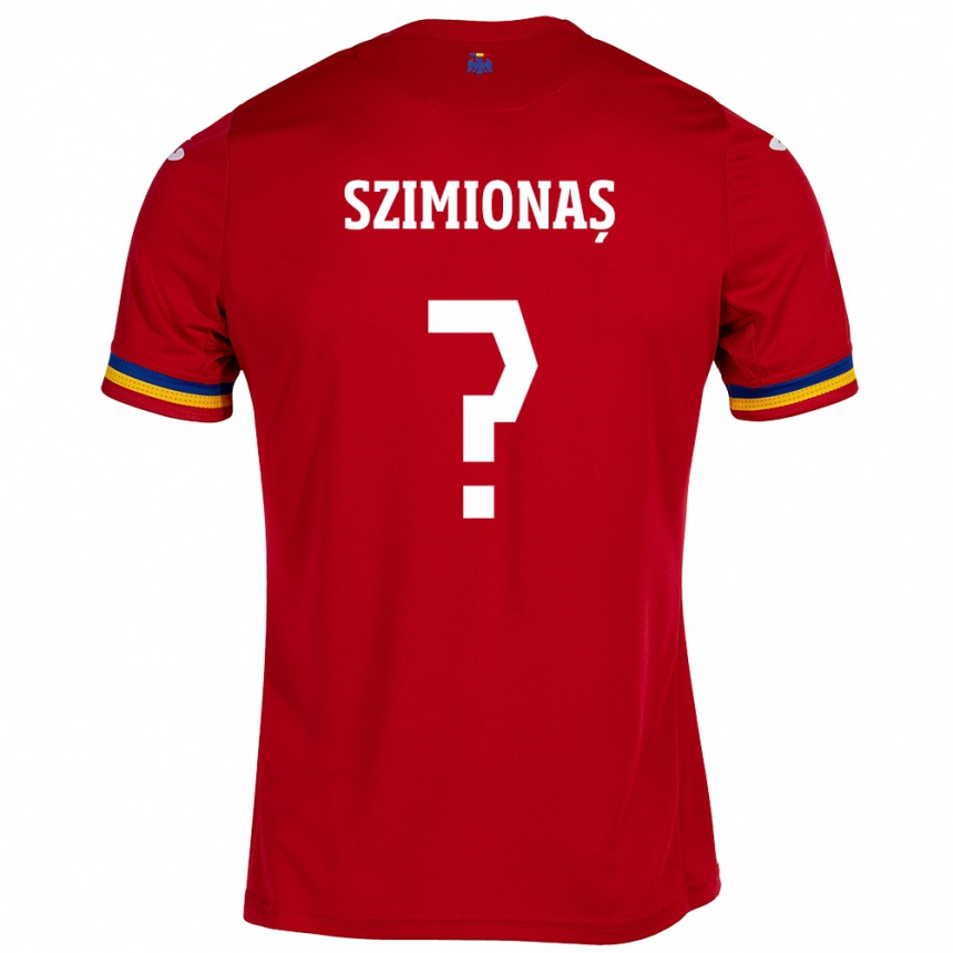 Niño Fútbol Camiseta Rumania Luca Szimionaș #0 Rojo 2ª Equipación 24-26 Argentina