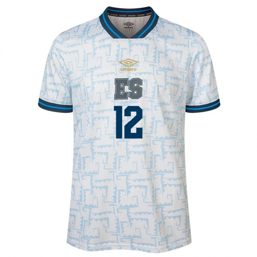 Niño Fútbol Camiseta El Salvador Abigaíl López #12 Blanco 2ª Equipación 24-26 Argentina