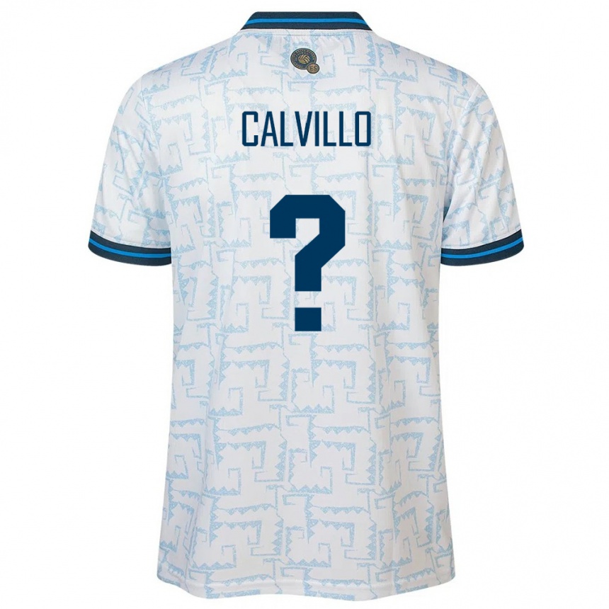 Niño Fútbol Camiseta El Salvador Eric Calvillo #0 Blanco 2ª Equipación 24-26 Argentina