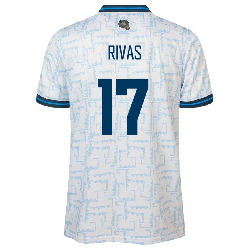 Niño Fútbol Camiseta El Salvador Eduardo Rivas #17 Blanco 2ª Equipación 24-26 Argentina