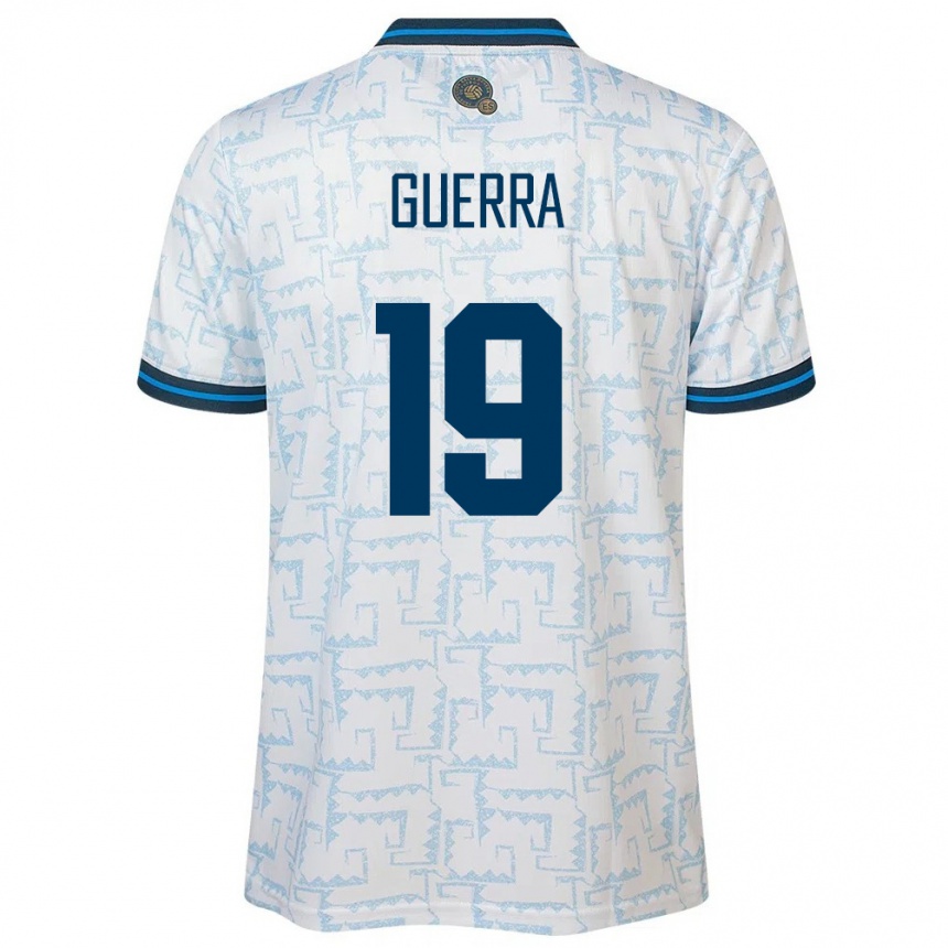 Niño Fútbol Camiseta El Salvador Steven Guerra #19 Blanco 2ª Equipación 24-26 Argentina