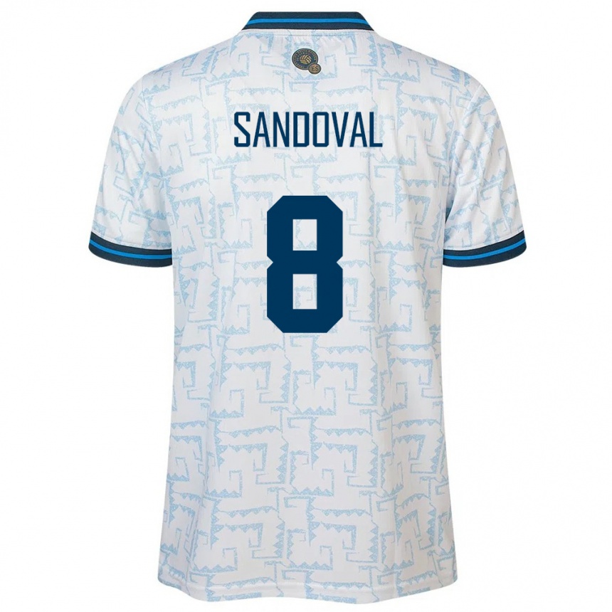 Niño Fútbol Camiseta El Salvador Emerson Sandoval #8 Blanco 2ª Equipación 24-26 Argentina