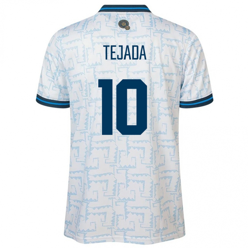 Niño Fútbol Camiseta El Salvador Rafael Tejada #10 Blanco 2ª Equipación 24-26 Argentina