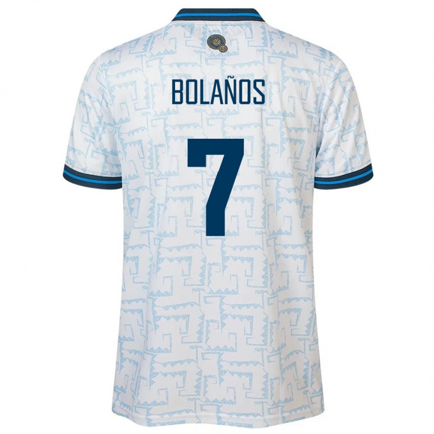 Niño Fútbol Camiseta El Salvador Javier Bolaños #7 Blanco 2ª Equipación 24-26 Argentina