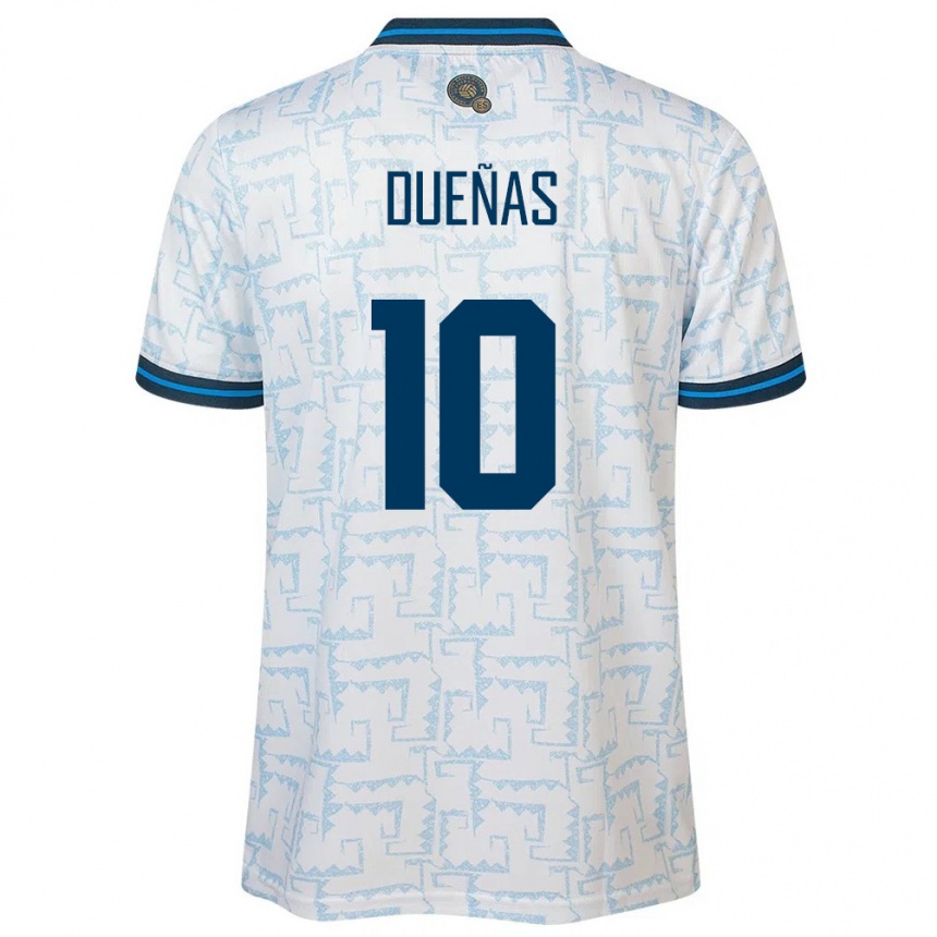 Niño Fútbol Camiseta El Salvador Enrico Dueñas #10 Blanco 2ª Equipación 24-26 Argentina