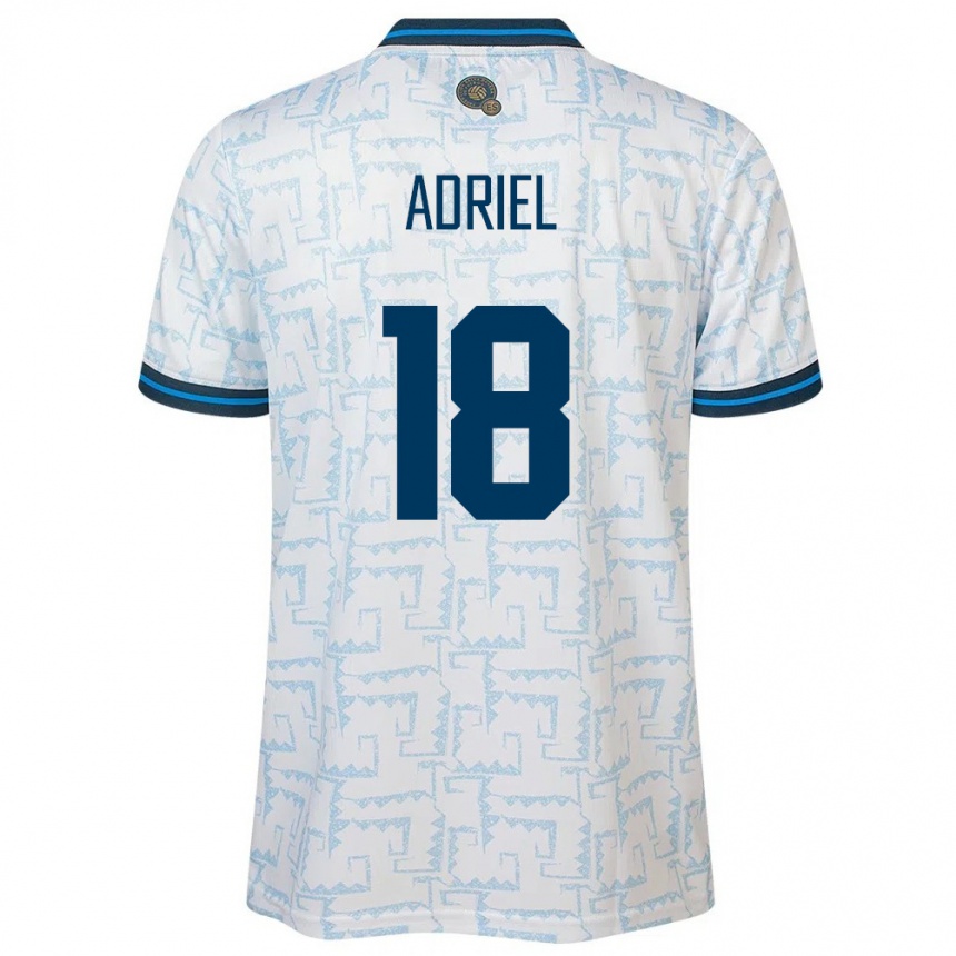 Niño Fútbol Camiseta El Salvador Adriel Martínez #18 Blanco 2ª Equipación 24-26 Argentina