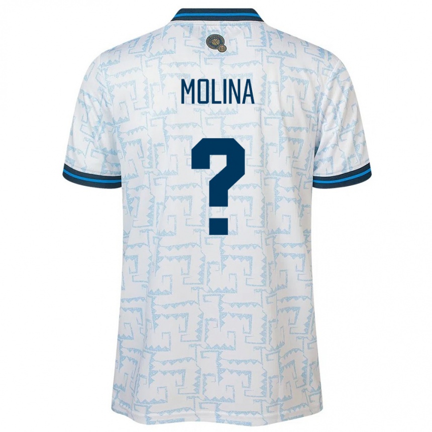 Niño Fútbol Camiseta El Salvador William Molina #0 Blanco 2ª Equipación 24-26 Argentina