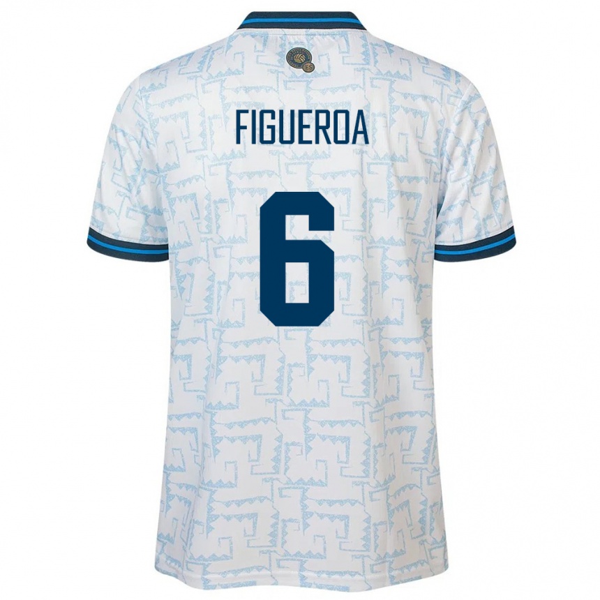 Niño Fútbol Camiseta El Salvador Elder Figueroa #6 Blanco 2ª Equipación 24-26 Argentina