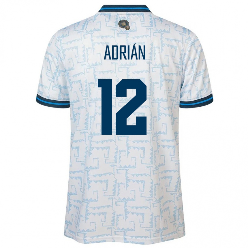 Niño Fútbol Camiseta El Salvador Adrián Aguilar #12 Blanco 2ª Equipación 24-26 Argentina