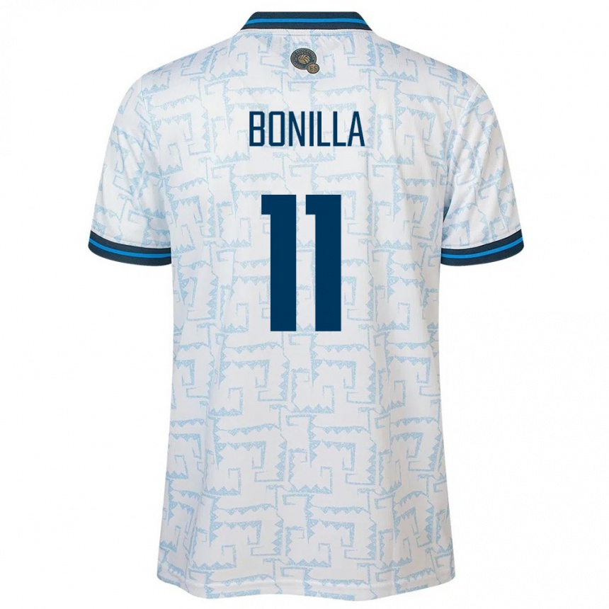 Niño Fútbol Camiseta El Salvador Jarell Bonilla #11 Blanco 2ª Equipación 24-26 Argentina