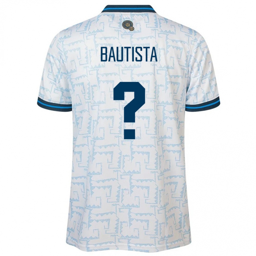 Niño Fútbol Camiseta El Salvador Ezequiel Bautista #0 Blanco 2ª Equipación 24-26 Argentina