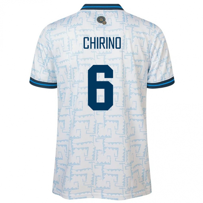 Niño Fútbol Camiseta El Salvador Alejandra Chirino #6 Blanco 2ª Equipación 24-26 Argentina