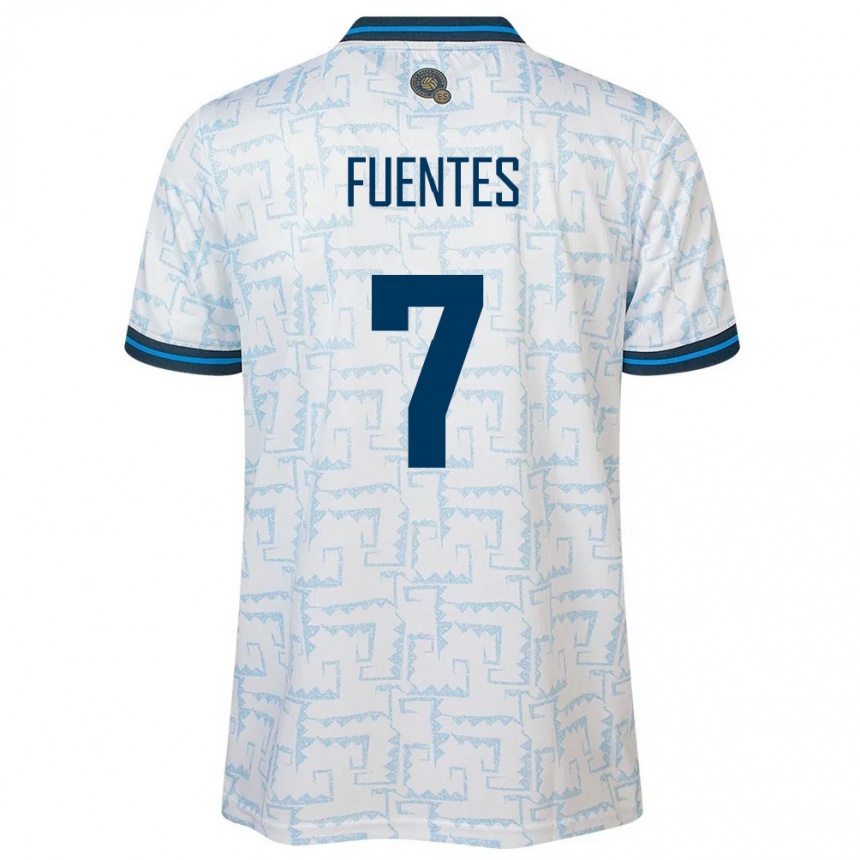 Niño Fútbol Camiseta El Salvador Danielle Fuentes #7 Blanco 2ª Equipación 24-26 Argentina