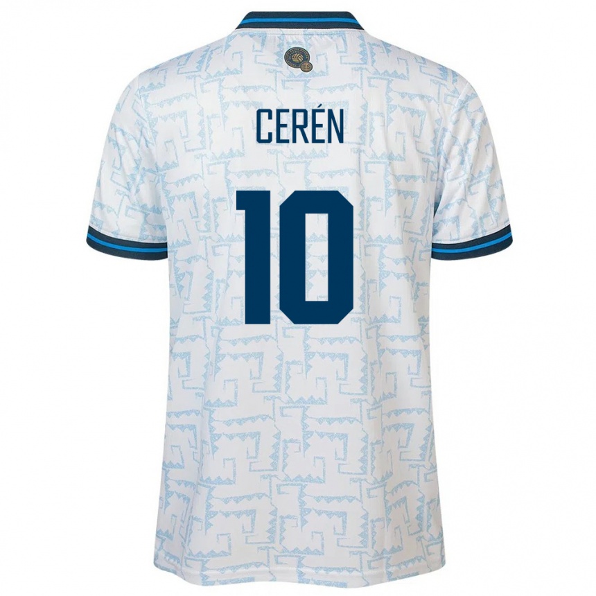 Niño Fútbol Camiseta El Salvador Brenda Cerén #10 Blanco 2ª Equipación 24-26 Argentina