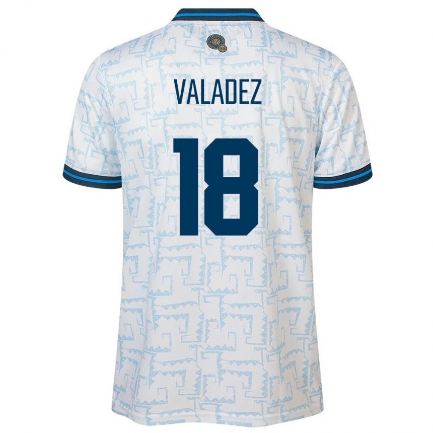 Niño Fútbol Camiseta El Salvador Samantha Valadez #18 Blanco 2ª Equipación 24-26 Argentina