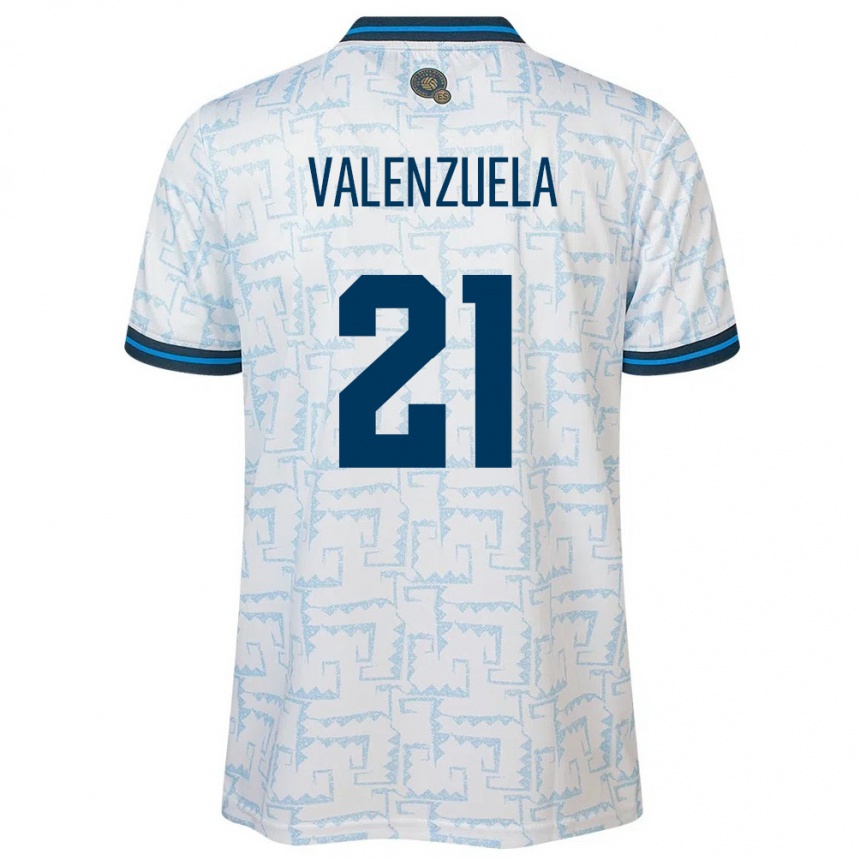 Niño Fútbol Camiseta El Salvador Ana Valenzuela #21 Blanco 2ª Equipación 24-26 Argentina