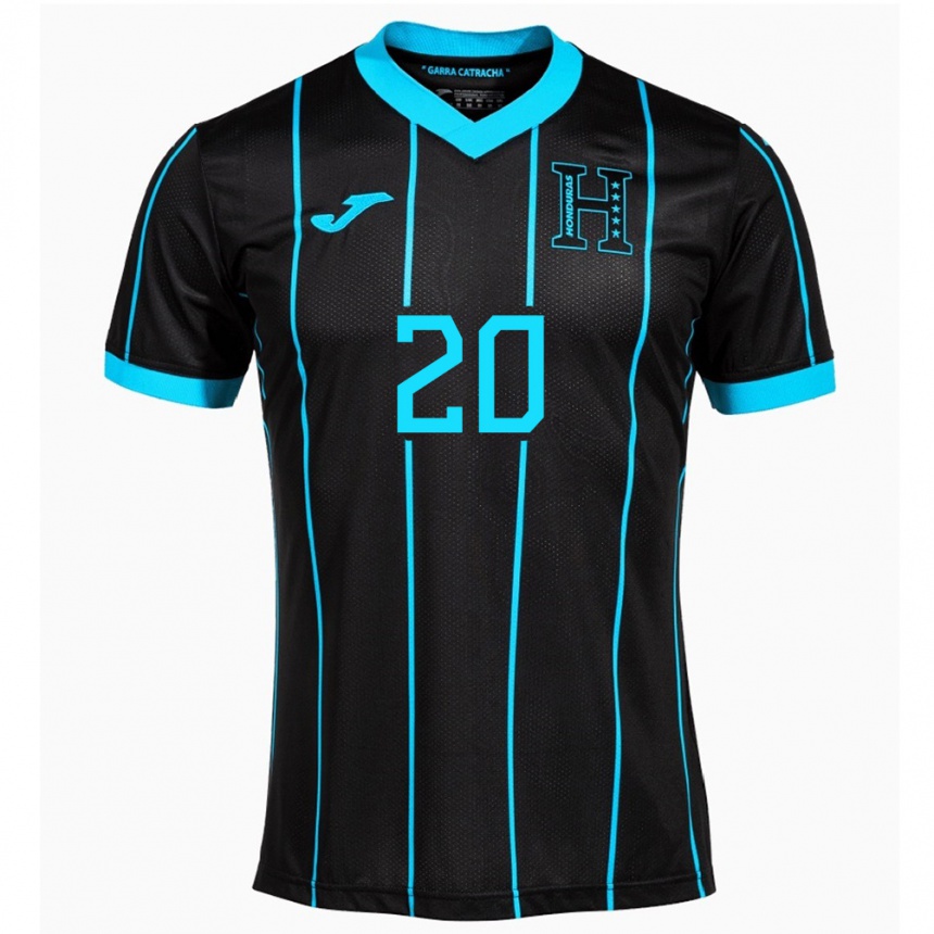 Niño Fútbol Camiseta Honduras Wesly Decas #20 Negro 2ª Equipación 24-26 Argentina