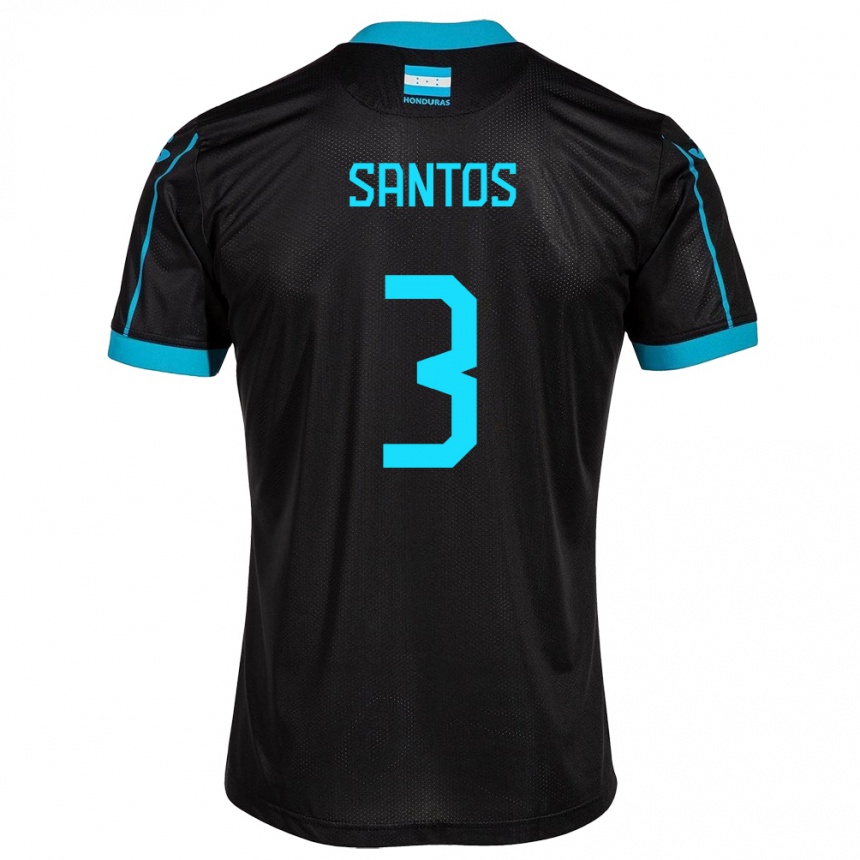 Niño Fútbol Camiseta Honduras Marcelo Santos #3 Negro 2ª Equipación 24-26 Argentina