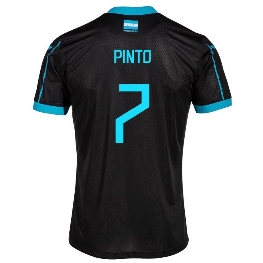 Niño Fútbol Camiseta Honduras José Pinto #7 Negro 2ª Equipación 24-26 Argentina