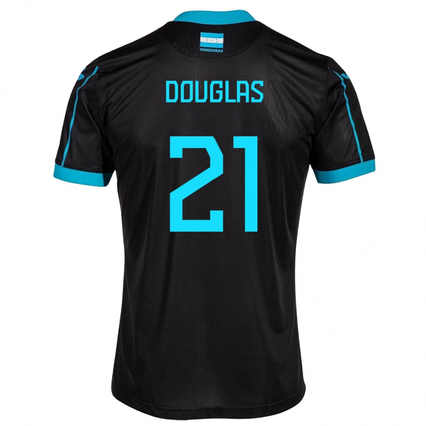 Niño Fútbol Camiseta Honduras Douglas Martínez #21 Negro 2ª Equipación 24-26 Argentina