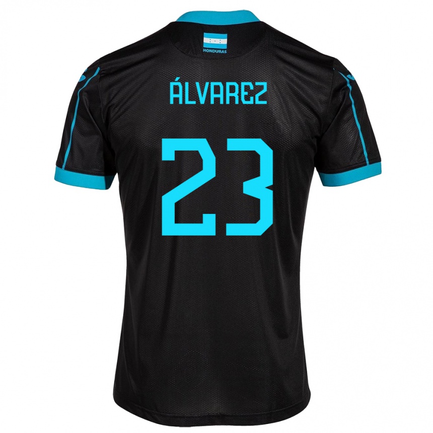 Niño Fútbol Camiseta Honduras Jorge Álvarez #23 Negro 2ª Equipación 24-26 Argentina