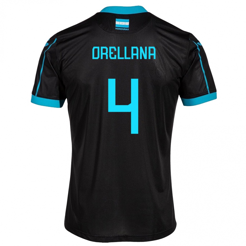 Niño Fútbol Camiseta Honduras André Orellana #4 Negro 2ª Equipación 24-26 Argentina