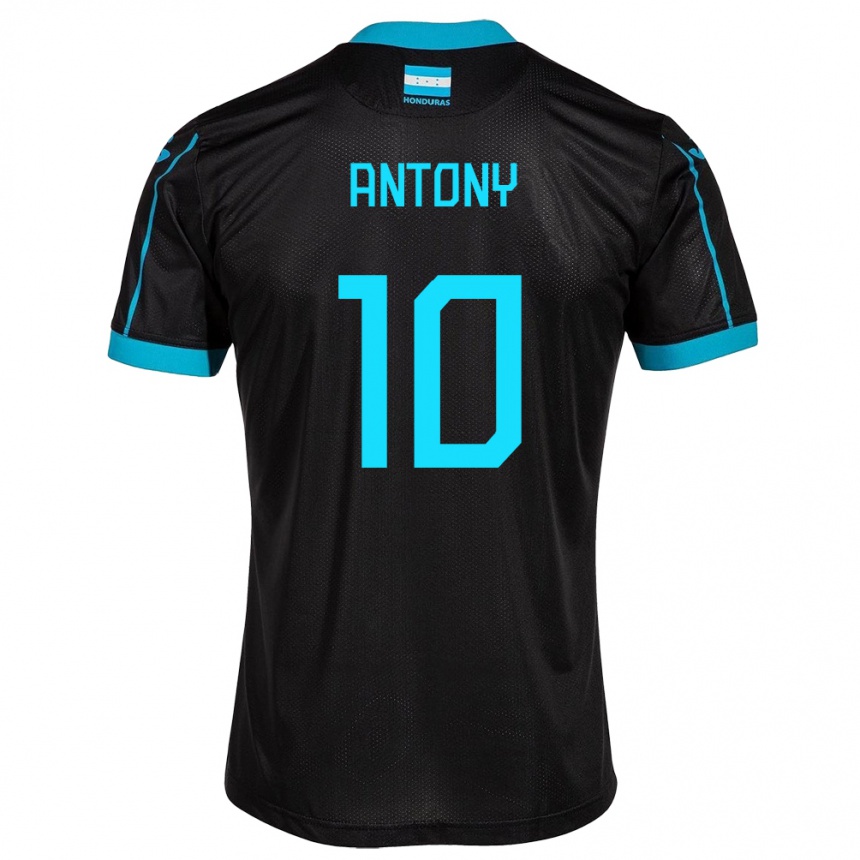 Niño Fútbol Camiseta Honduras Antony García #10 Negro 2ª Equipación 24-26 Argentina