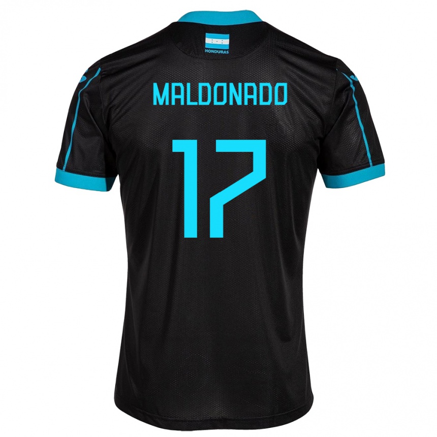 Niño Fútbol Camiseta Honduras Axel Maldonado #17 Negro 2ª Equipación 24-26 Argentina