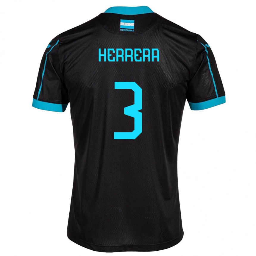 Niño Fútbol Camiseta Honduras David Herrera #3 Negro 2ª Equipación 24-26 Argentina