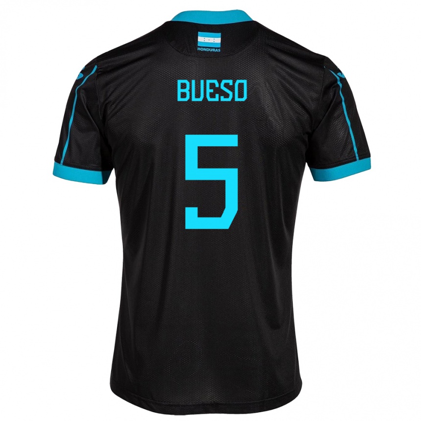 Niño Fútbol Camiseta Honduras Jonathan Bueso #5 Negro 2ª Equipación 24-26 Argentina