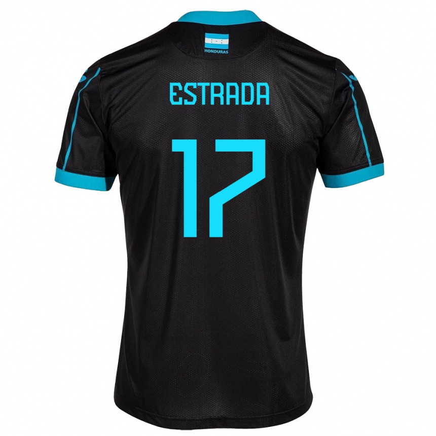 Niño Fútbol Camiseta Honduras Saúl Estrada #17 Negro 2ª Equipación 24-26 Argentina