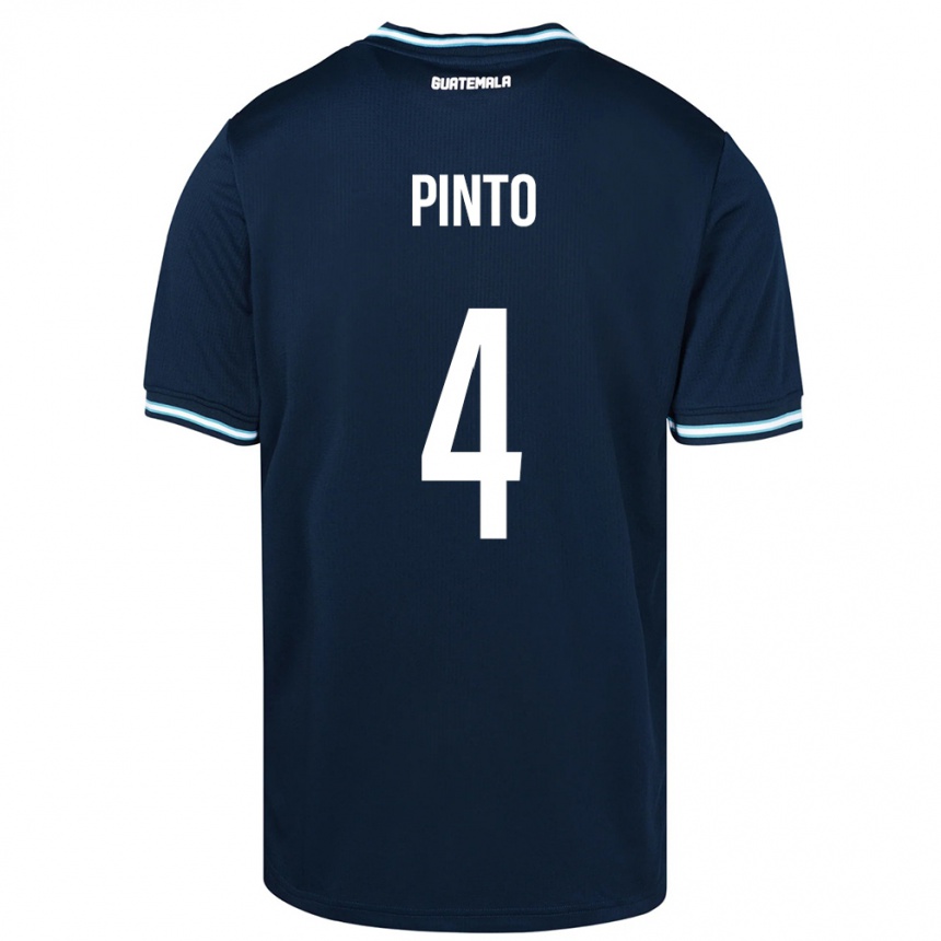 Niño Fútbol Camiseta Guatemala José Carlos Pinto #4 Azul 2ª Equipación 24-26 Argentina