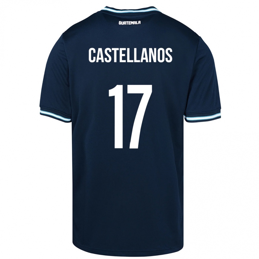 Niño Fútbol Camiseta Guatemala Óscar Castellanos #17 Azul 2ª Equipación 24-26 Argentina