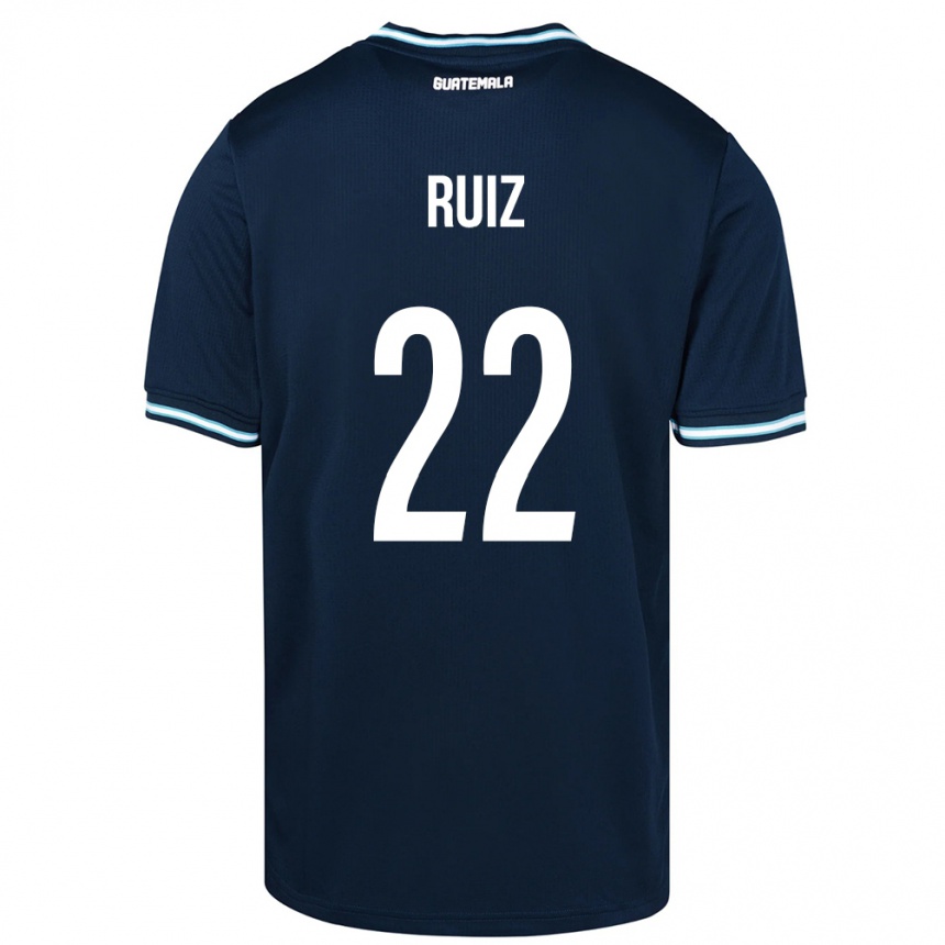 Niño Fútbol Camiseta Guatemala Kevin Ruiz #22 Azul 2ª Equipación 24-26 Argentina