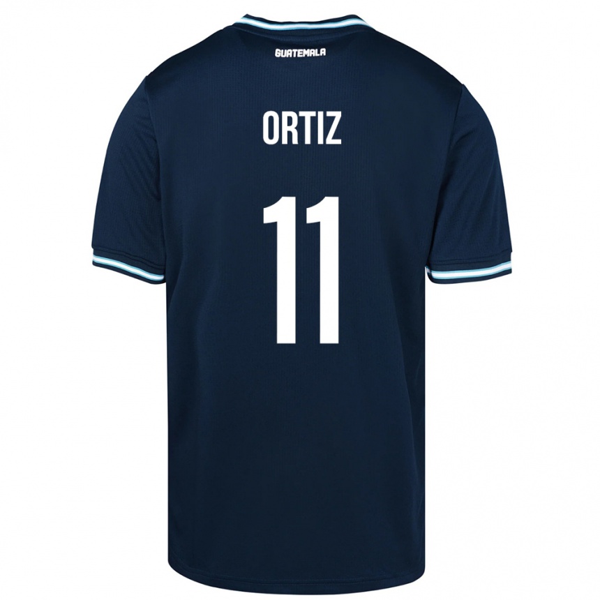 Niño Fútbol Camiseta Guatemala Andersson Ortiz #11 Azul 2ª Equipación 24-26 Argentina