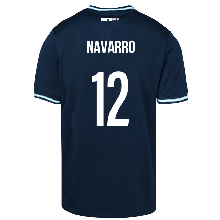 Niño Fútbol Camiseta Guatemala Kenderson Navarro #12 Azul 2ª Equipación 24-26 Argentina