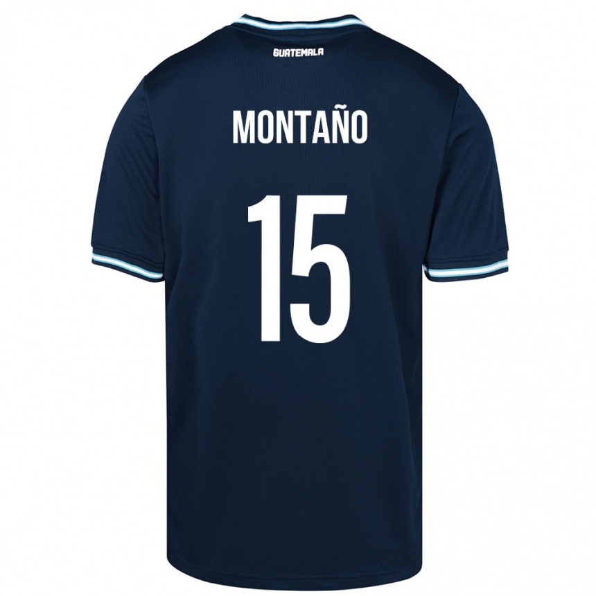 Niño Fútbol Camiseta Guatemala Figo Montaño #15 Azul 2ª Equipación 24-26 Argentina