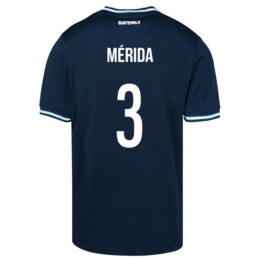 Niño Fútbol Camiseta Guatemala Daniel Mérida #3 Azul 2ª Equipación 24-26 Argentina