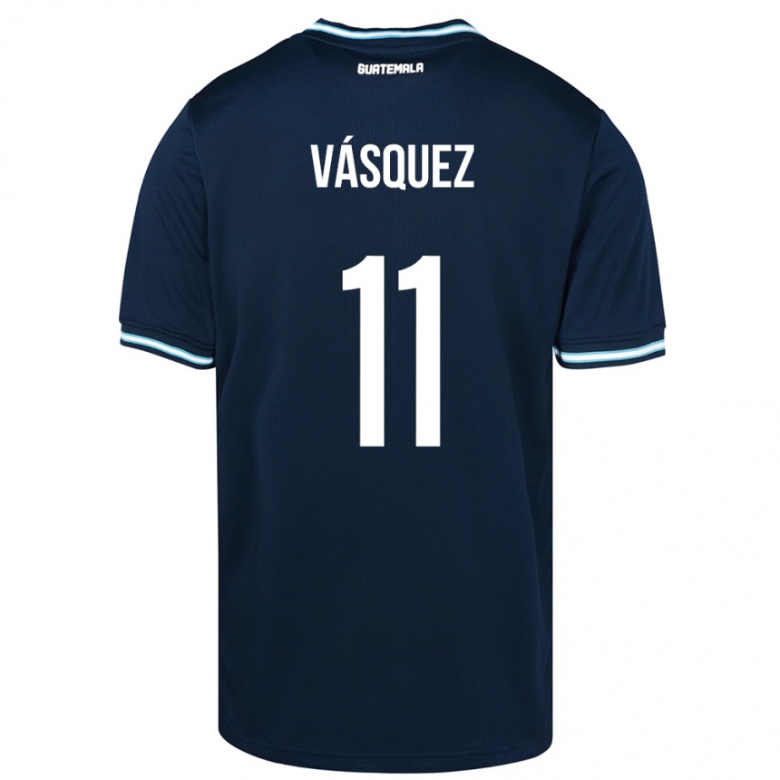 Niño Fútbol Camiseta Guatemala Gabino Vásquez #11 Azul 2ª Equipación 24-26 Argentina