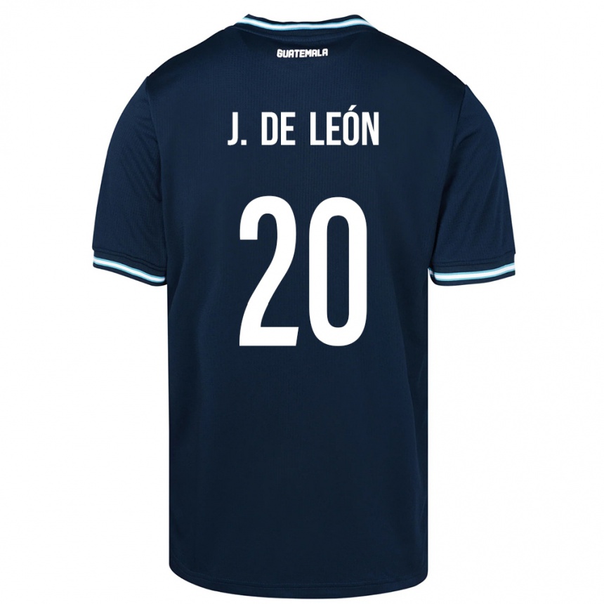 Niño Fútbol Camiseta Guatemala Jorge De León #20 Azul 2ª Equipación 24-26 Argentina