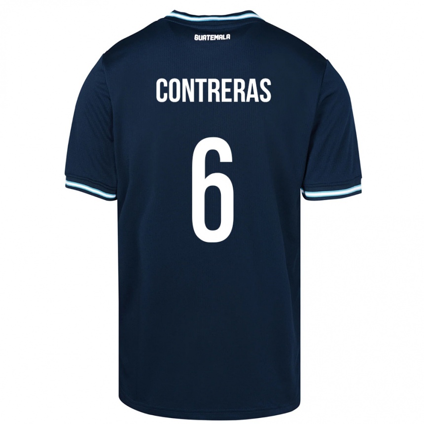 Niño Fútbol Camiseta Guatemala María Contreras #6 Azul 2ª Equipación 24-26 Argentina