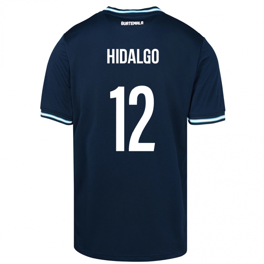 Niño Fútbol Camiseta Guatemala Angie Hidalgo #12 Azul 2ª Equipación 24-26 Argentina