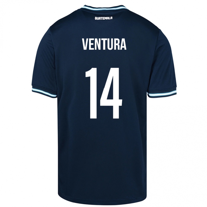 Niño Fútbol Camiseta Guatemala Madelyn Ventura #14 Azul 2ª Equipación 24-26 Argentina