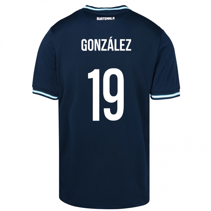 Niño Fútbol Camiseta Guatemala Karen González #19 Azul 2ª Equipación 24-26 Argentina