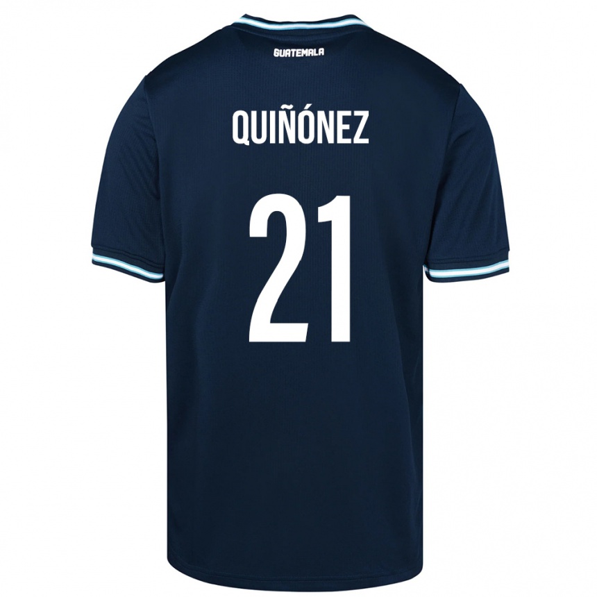 Niño Fútbol Camiseta Guatemala Andrea Quiñónez #21 Azul 2ª Equipación 24-26 Argentina