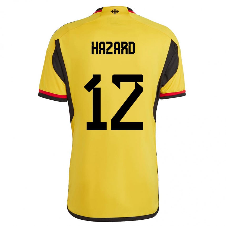 Niño Fútbol Camiseta Irlanda Del Norte Conor Hazard #12 Blanco 2ª Equipación 24-26 Argentina