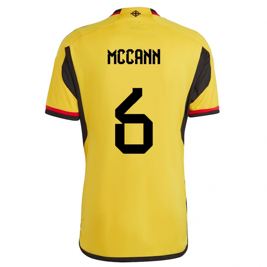 Niño Fútbol Camiseta Irlanda Del Norte Charlie Mccann #6 Blanco 2ª Equipación 24-26 Argentina